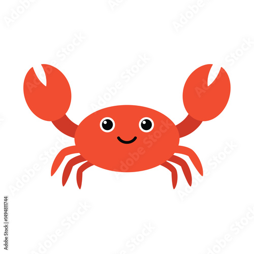 Cute Cartoon Crab Illustration