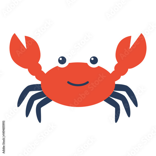 Cute Cartoon Crab Illustration
