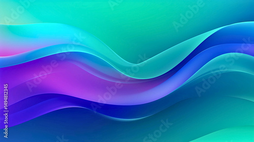 Colorful 3D Abstract Wave Background with Vibrant Gradient Lines and Fluid Motion