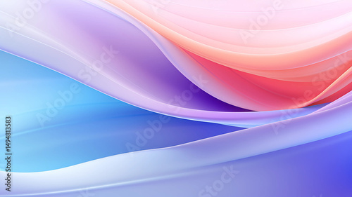 Colorful 3D Abstract Wave Background with Vibrant Gradient Lines and Fluid Motion