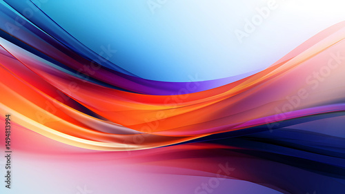Colorful 3D Abstract Wave Background with Vibrant Gradient Lines and Fluid Motion