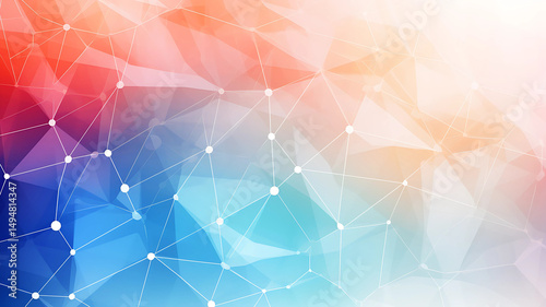 Colorful 3D Abstract Geometric Background with Vibrant Shapes, Modern Design, and Dynamic Visual Depth