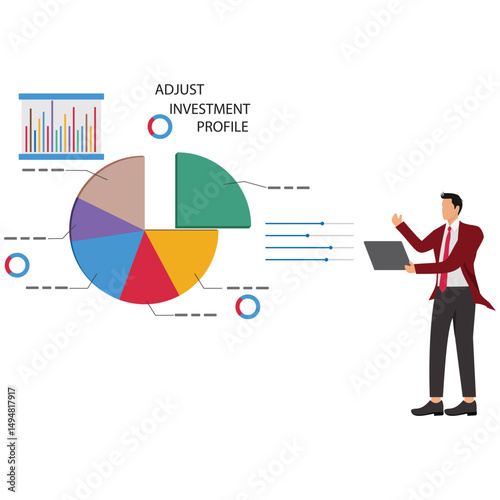 Businessmen Rebalancing Investment Portfolios photo
