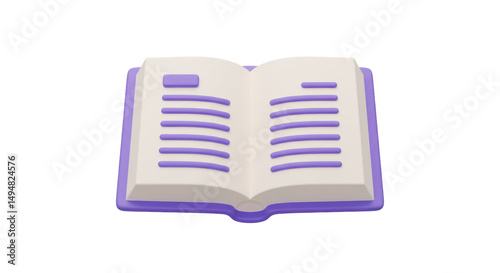 Isolated Book Literature Open Script