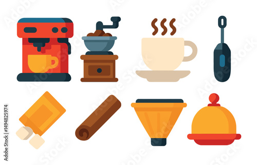 Archaeology and artifact icons set – flat, filled, historical and ancient symbols