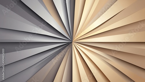 Wallpaper Mural Abstract Radial Pattern with Gray and Gold Tones Radiating From Center Torontodigital.ca