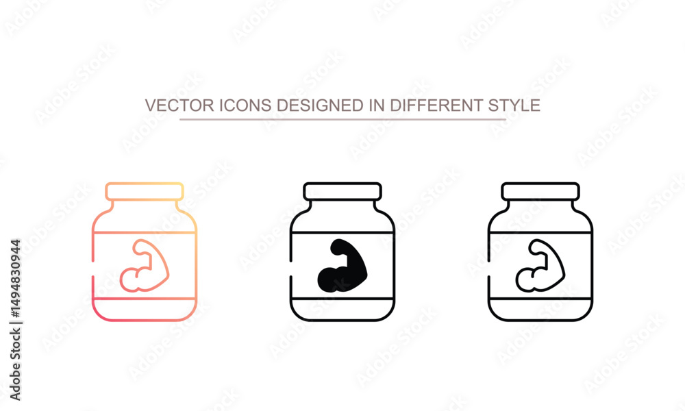 Protein Suppliment icon design with white background stock illustration Protein Suppliment icon design with white background stock illustration