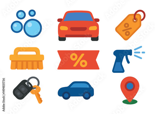 Social media flat icons set – communication, digital engagement symbols