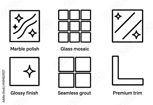 Home renovation linear icons set – stylish decor, building, and remodeling symbols