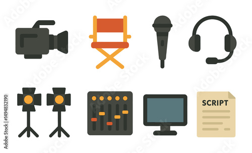 Business and finance icons set – outline, linear, corporate symbols