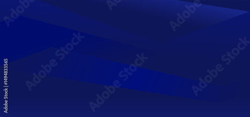 Dark Blue Modern Abstract Background, Sleek vector abstract background in deep blue tones with layered geometric shapes.