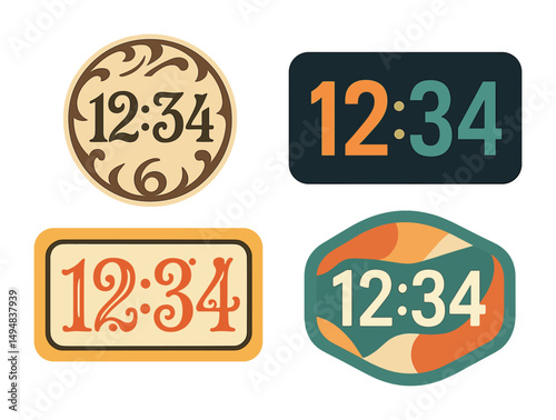 Business and technology icons set – flat, filled, digital communication symbols