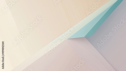 Abstract Geometric Paper Shapes in Pastel Colors for Modern Design