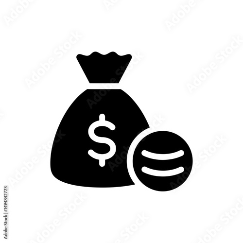 Retirement Fund with Coin Symbol Icon