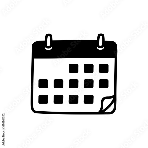 Calendar Icon Representing Time Scheduling and Planning