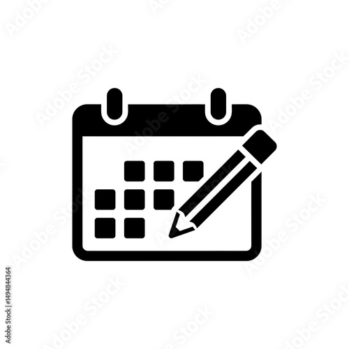 Calendar with Pencil for Schedule Planning and Time Management