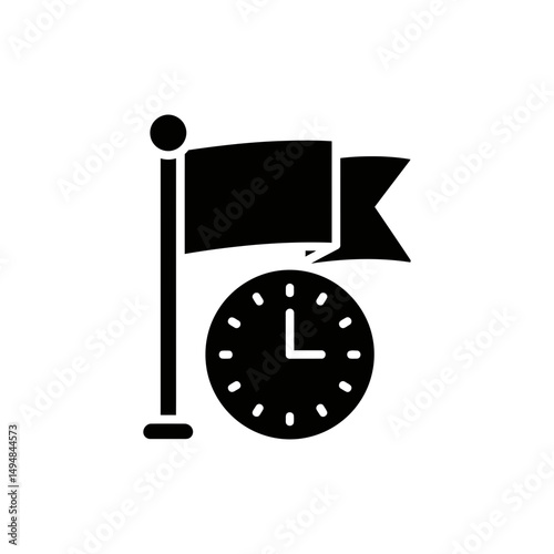 Clock Combined with Flag for Deadline and Goal Management