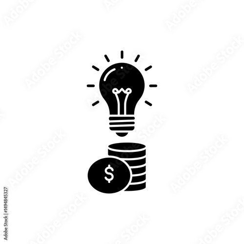 Lightbulb on Coin Representing Innovative Finance and Investment Ideas