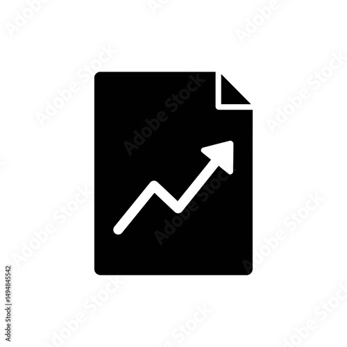Paper with Upward Arrow Representing Financial Planning and Growth