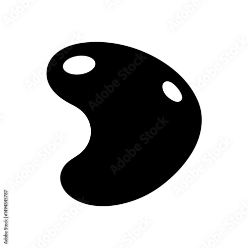 Artistic palette silhouette vector, artist palette design