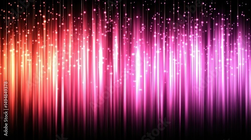 Vibrant vertical streaks of light with sparkling particles.