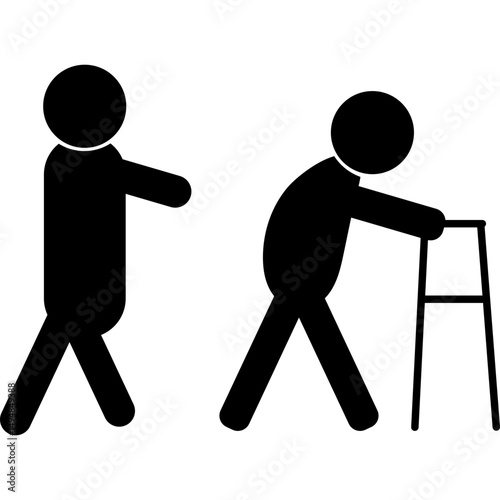 Elderly People Care Icon