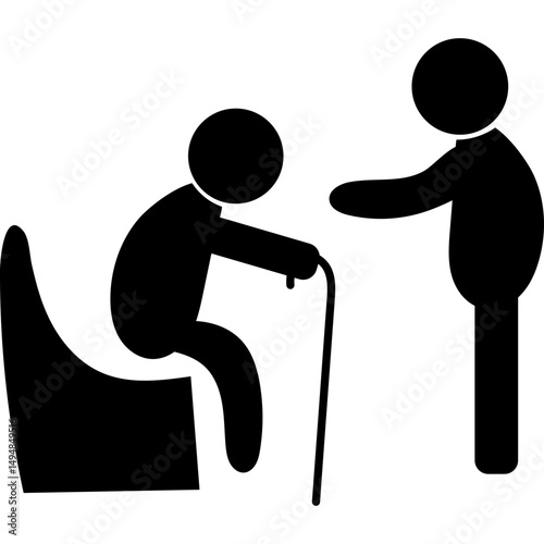 Elderly People Care Icon