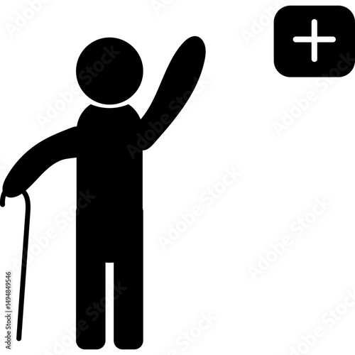 Elderly People Care Icon