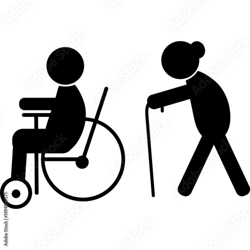 Elderly People Care Icon
