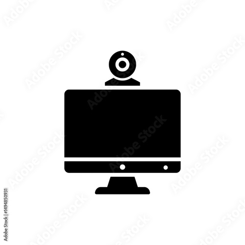 Monitor with Webcam Top for Video Conferencing