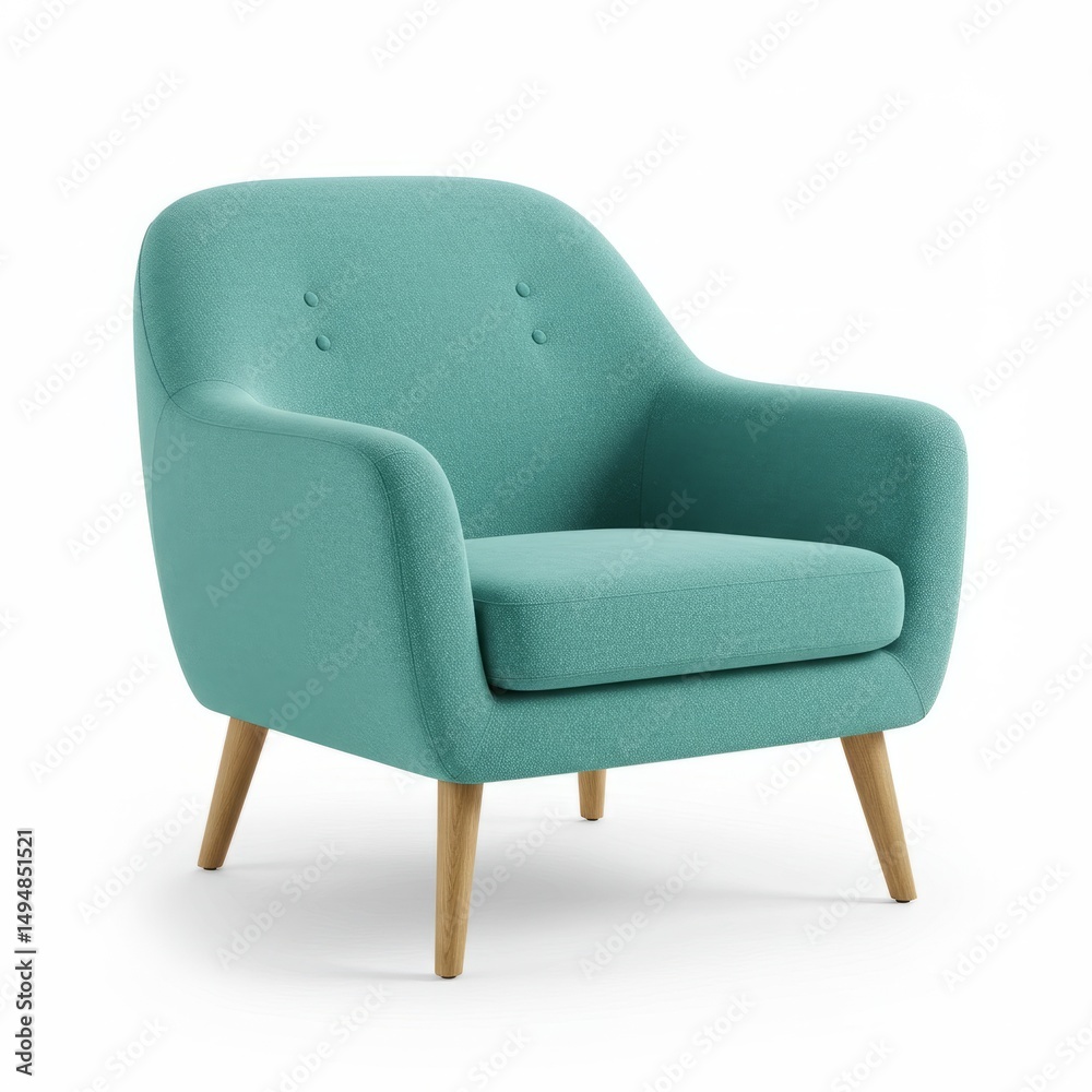 Fototapeta premium leather armchair isolated on white background