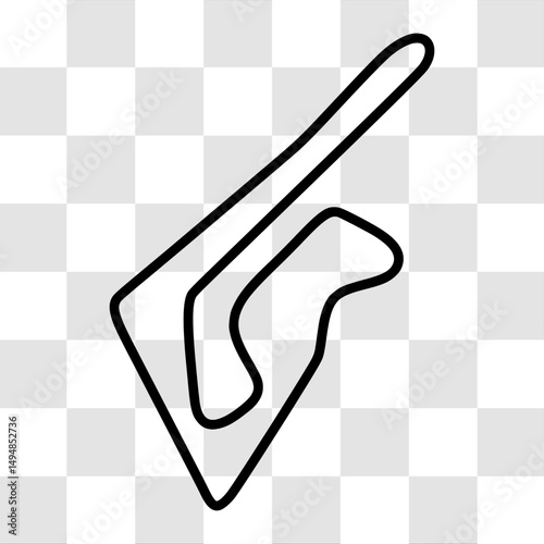 Chang Buriram International Circuit. Motorsport race track vector map with racing flag background