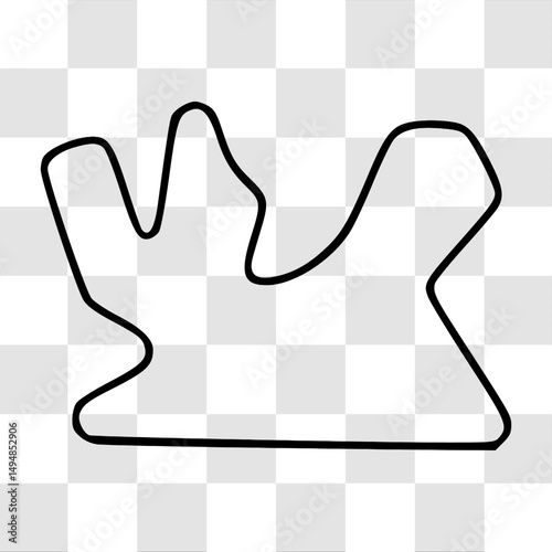 Losail International Circuit. Motorsport race track vector map with racing flag background