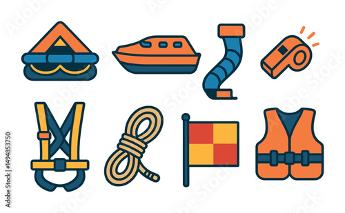 Logistics and shipping icons set – flat, filled, delivery and transportation graphics