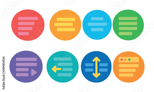 Mindfulness and wellness flat icons set – meditation, relaxation, health symbols