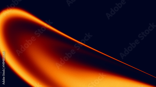 Dynamic orange light streak on dark background, fast abstract motion with glowing edge flame effect, intense digital energy flow for modern speed or tech visuals