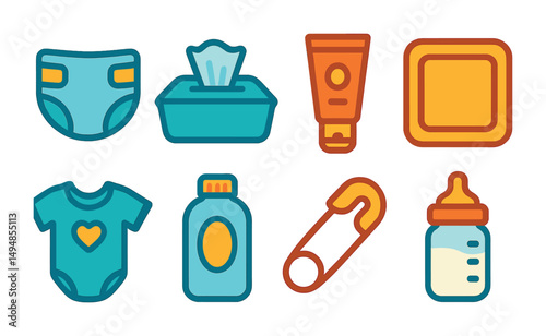 Dessert and sweets icons set – flat, filled, bakery and confectionery symbols