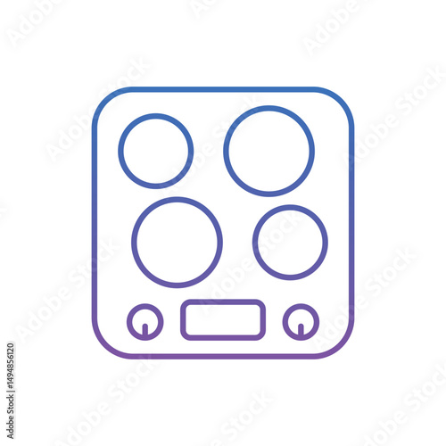 Electric Hob Vector icon