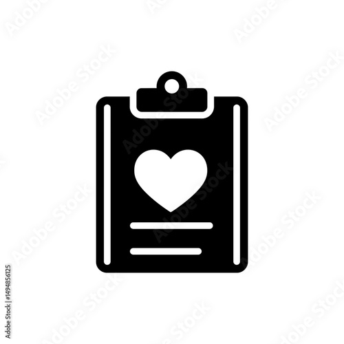 Free Download Clipboard with Heart Symbol for Health and Wellness - GFXLoad