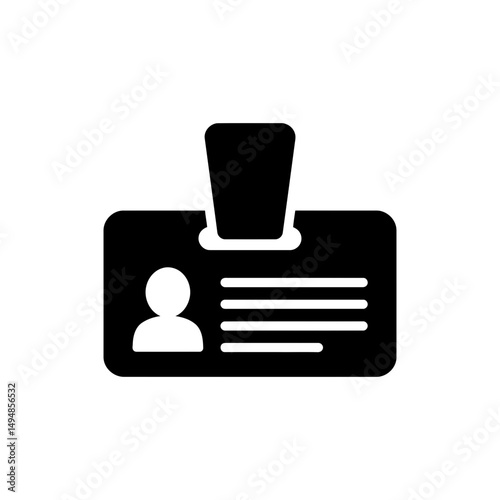 Hospital Badge Clip Style Icon for Medical Identification