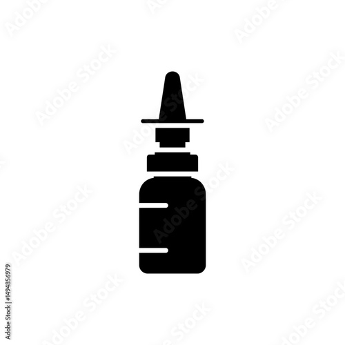 Nasal Spray Upright View Icon for Respiratory Treatment