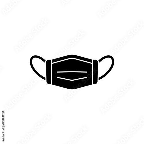 Surgical Mask Flat Design Icon for Medical Use
