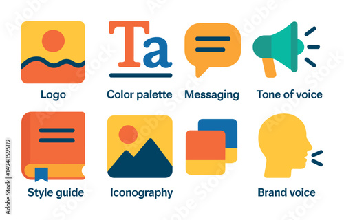 Justice and equality flat icons set – legal, balance, and human rights symbols