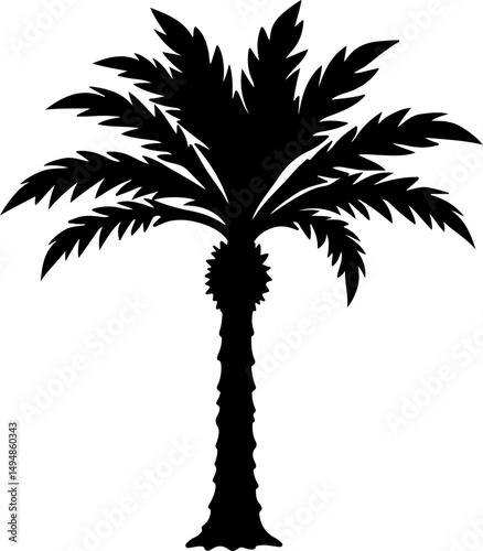 "Silhouette Palm Bliss Vector