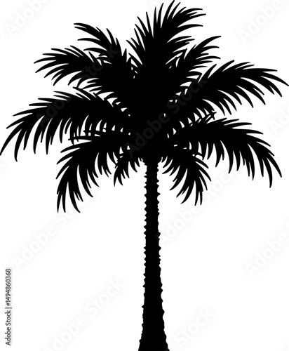 "Silhouette Palm Bliss Vector