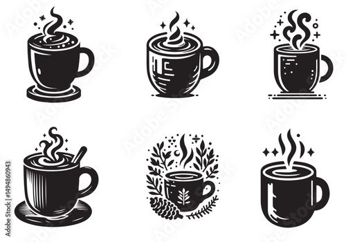 Hot Cocoa Mug Vector Set