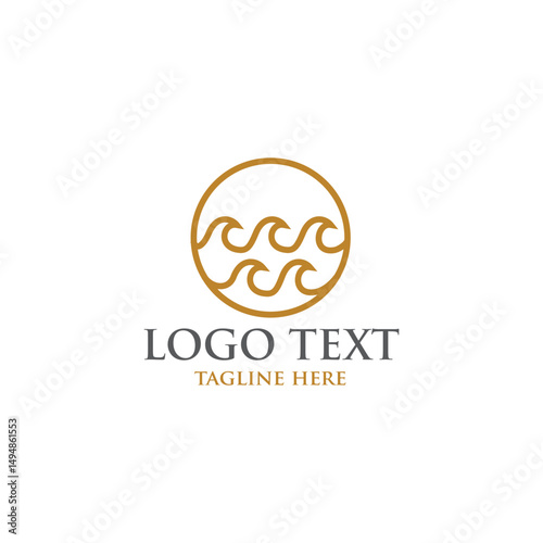 Weaf logo design template. Trendy style, vector eps 10