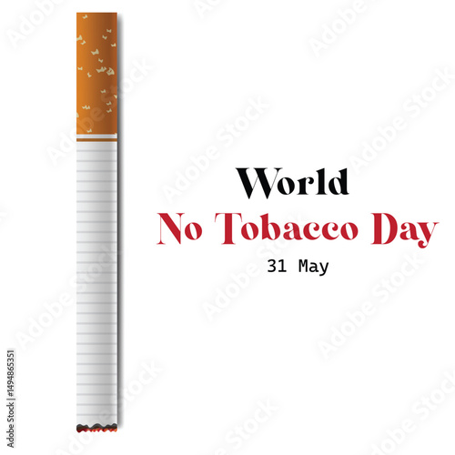 World No Tobacco Day infographic background design. World No Smoking Day typographical design elements. May 31st World no tobacco day. No Smoking Day Awareness Idea Campaign. Vector illustration.