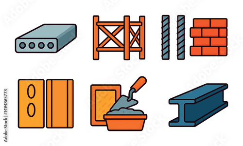 Winter sports and fun flat icons set – filled, skiing, sledding symbols
