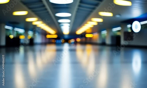 Wallpaper Mural Blurred perspective of modern interior hallway Torontodigital.ca